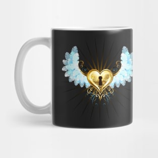 Mechanical Heart with White Wings ( Steampunk ) Mug